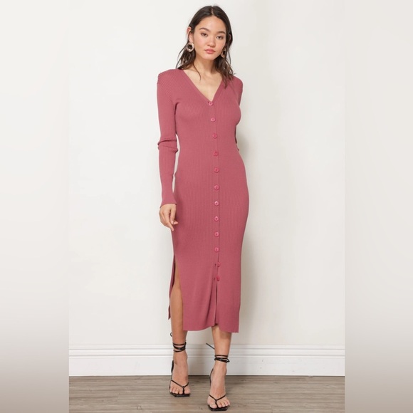 Line & Dot L116004 Simone Button Down Sweater Dress Women's Size M - Picture 1 of 8